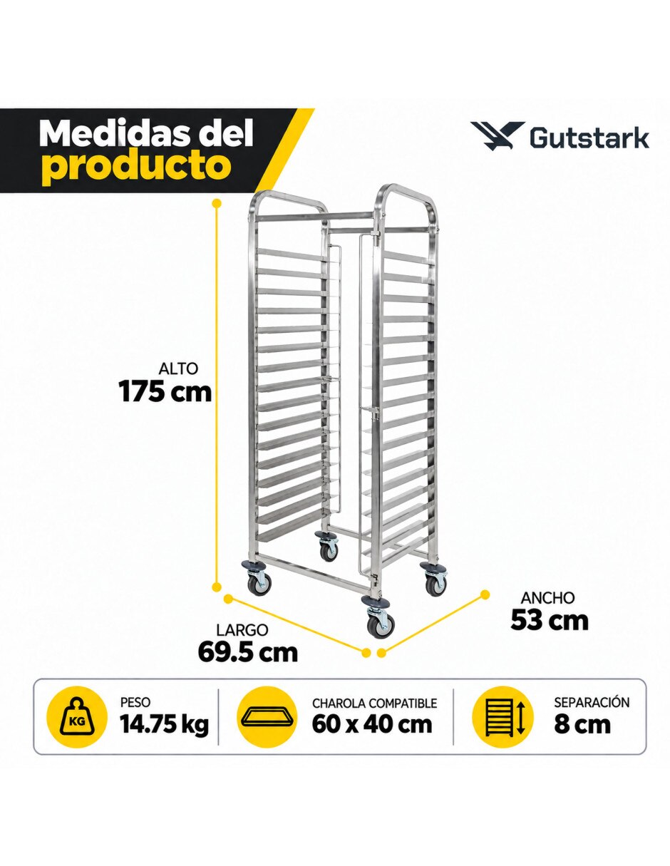 Estante de acero inoxidable mkz-espigue16rack 10