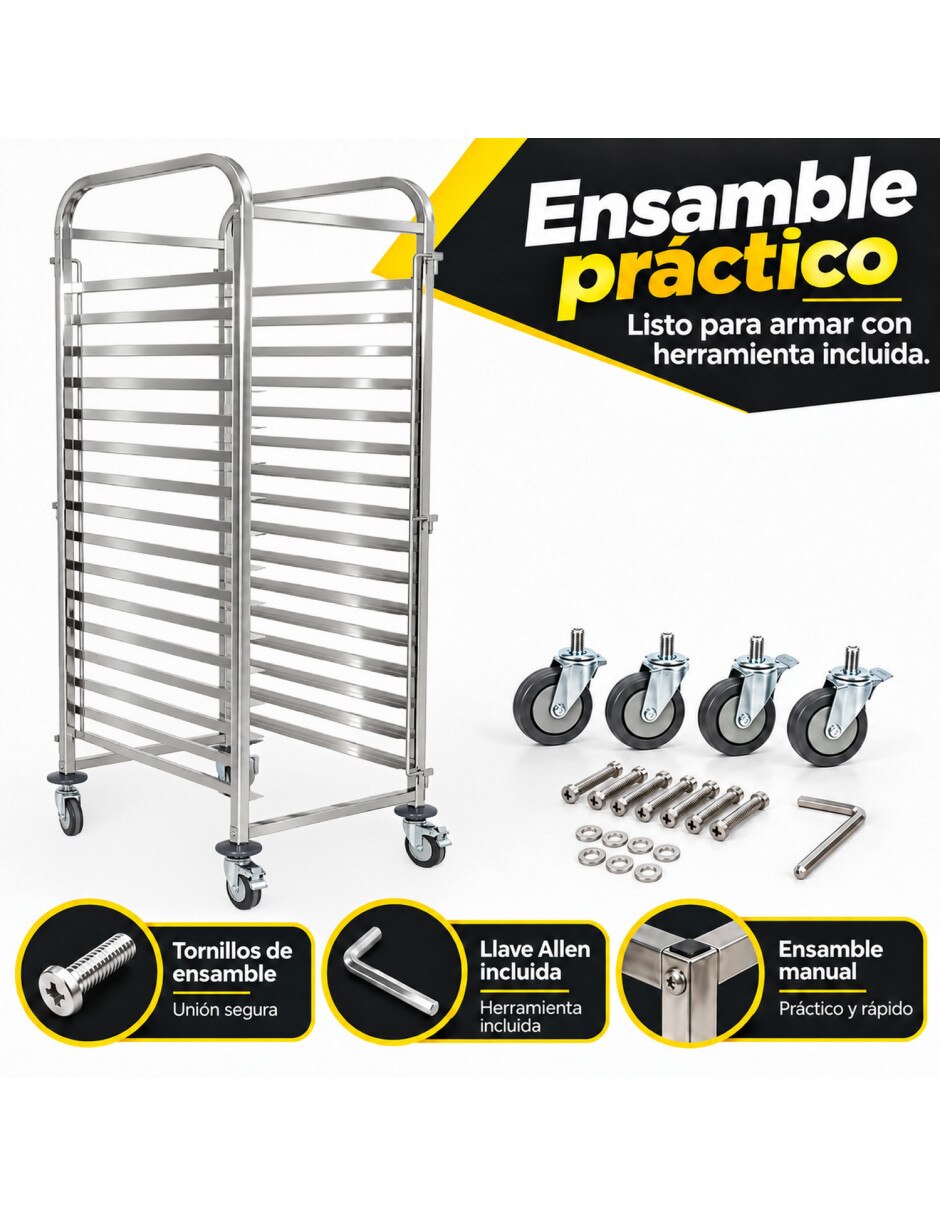 Estante de acero inoxidable mkz-espigue16rack 5