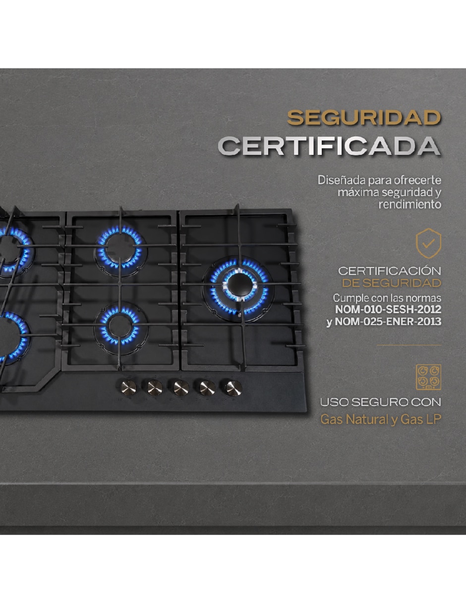 Parrilla de gas de vidrio templado 4