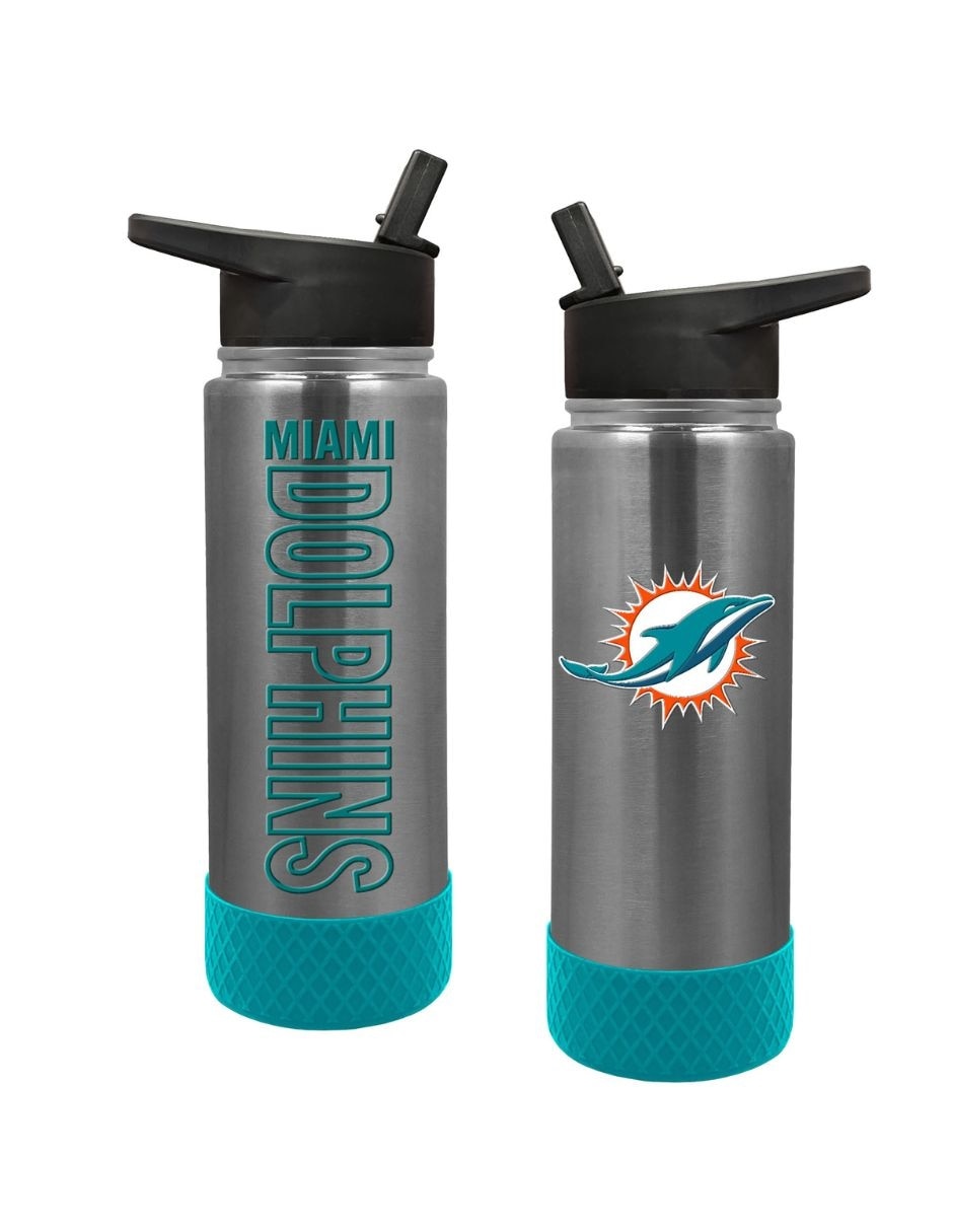 Termo doble pared de Acero inoxidable 3D Embossed Miami Dolphins con tapa Rosca