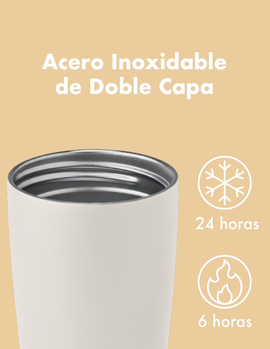 Termo de acero inoxidable con tapa doble rosca 3