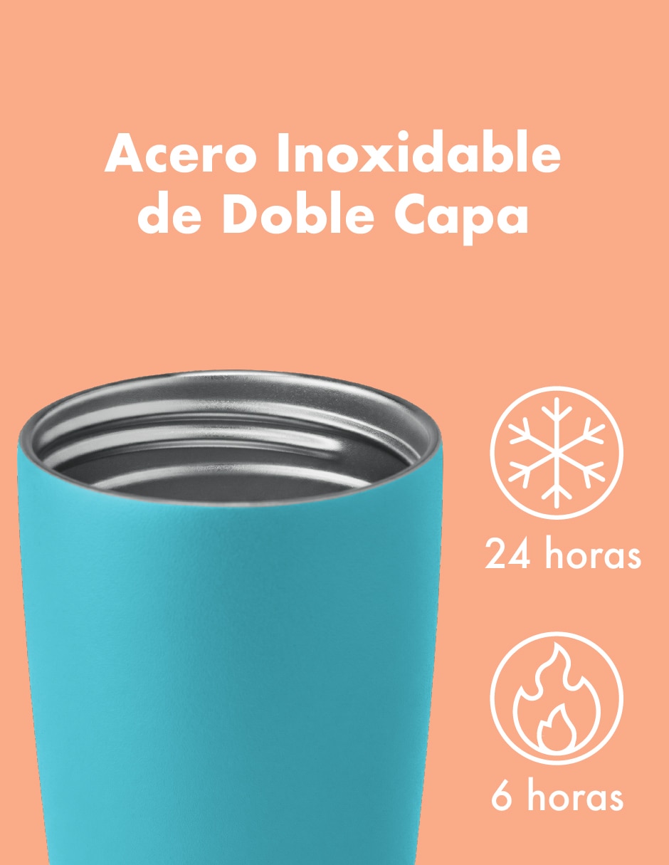 Termo de acero inoxidable con tapa doble rosca 3