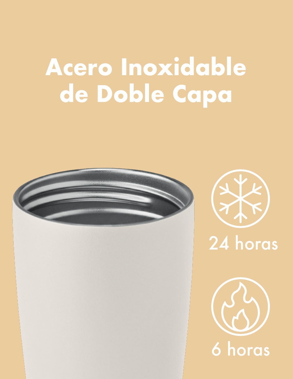 Termo de acero inoxidable con tapa doble rosca 3