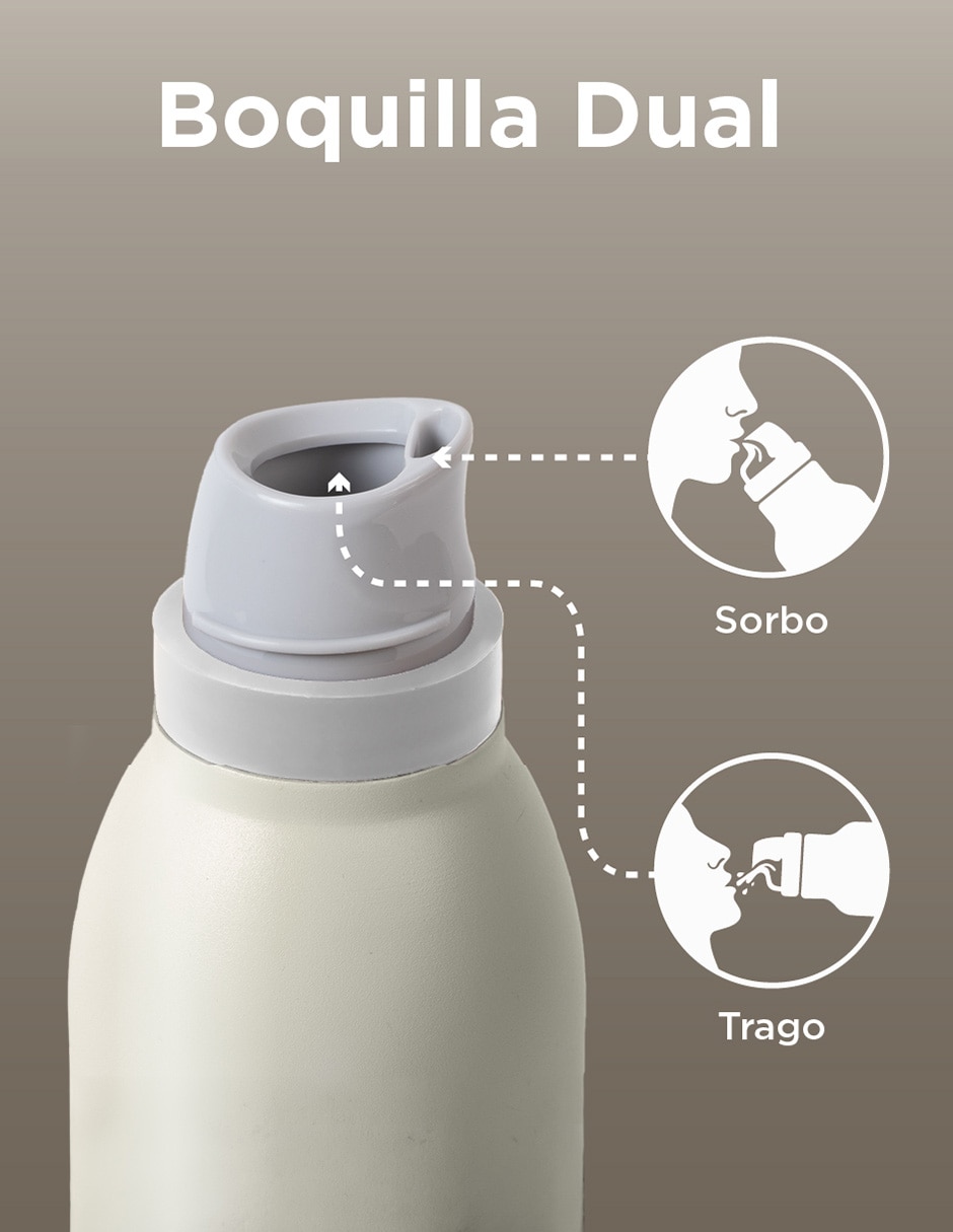 Termo de acero inoxidable con tapa doble rosca 2