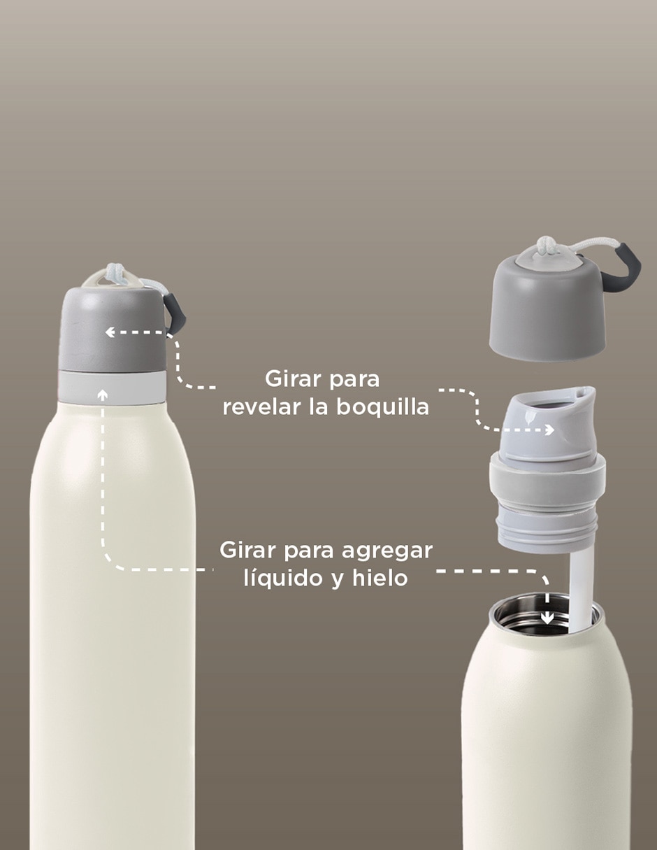 Termo de acero inoxidable con tapa doble rosca 3