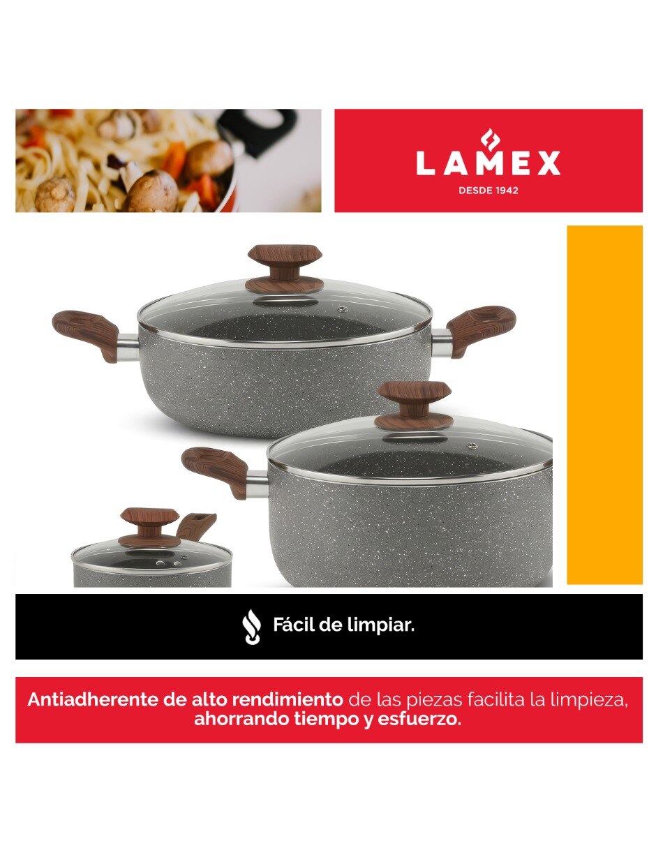 Batería de cocina de Aluminio antiadherente Convencional Set de 9 piezas piezas