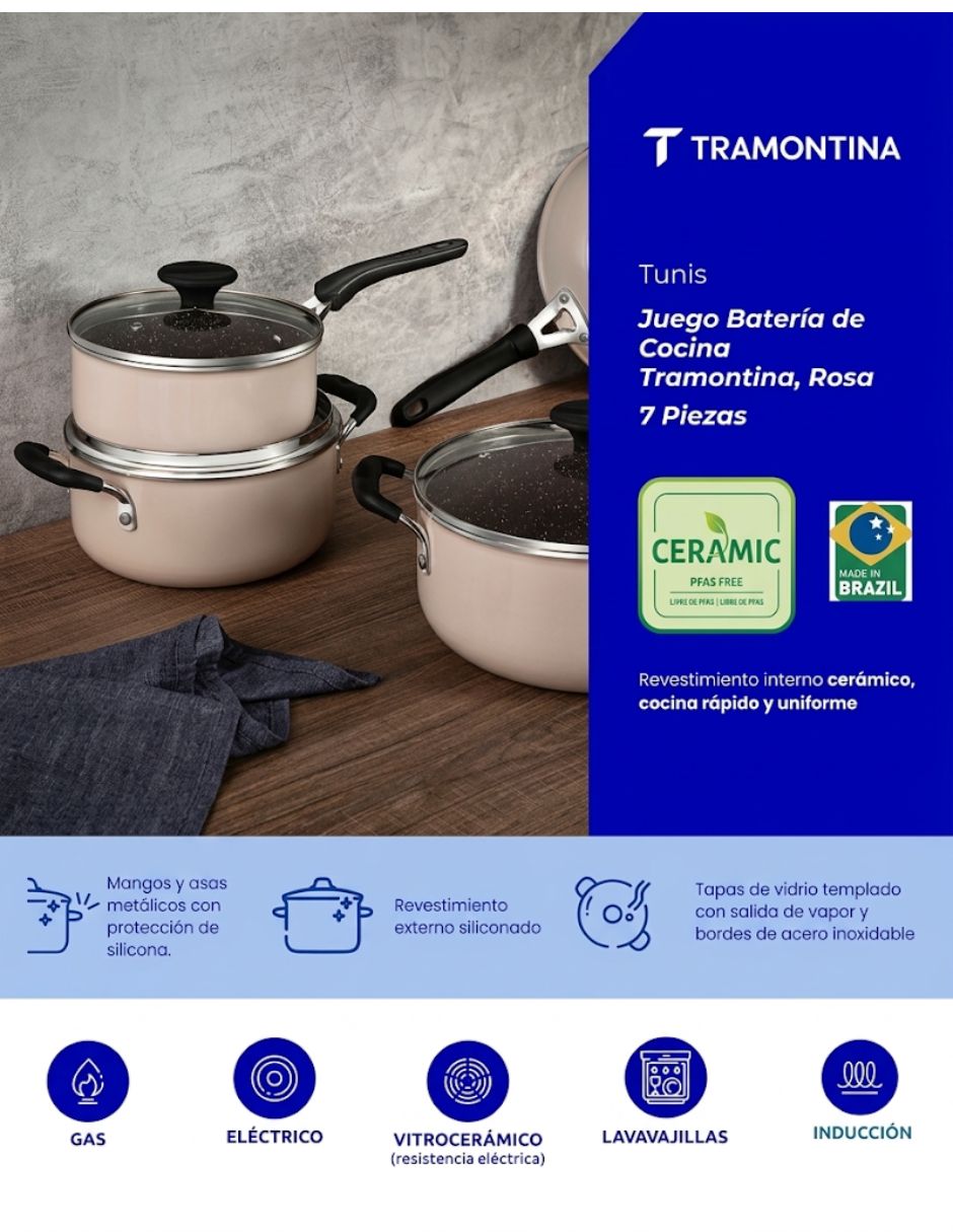 Batería de cocina de Aluminio antiadherente Cerámica 4 piezas piezas 3