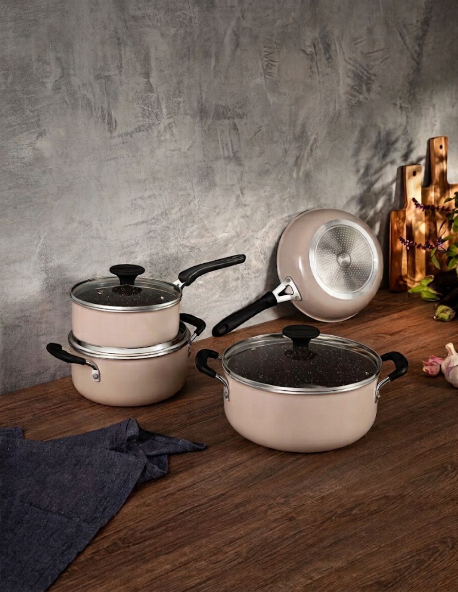 Batería de cocina de Aluminio antiadherente Cerámica 4 piezas piezas 4