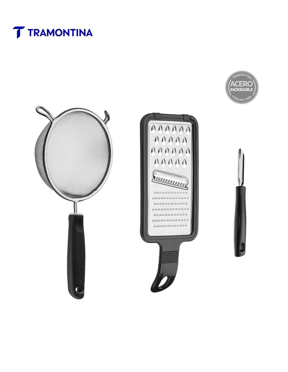 Set utensilios de Acero inoxidable y polipropileno 2