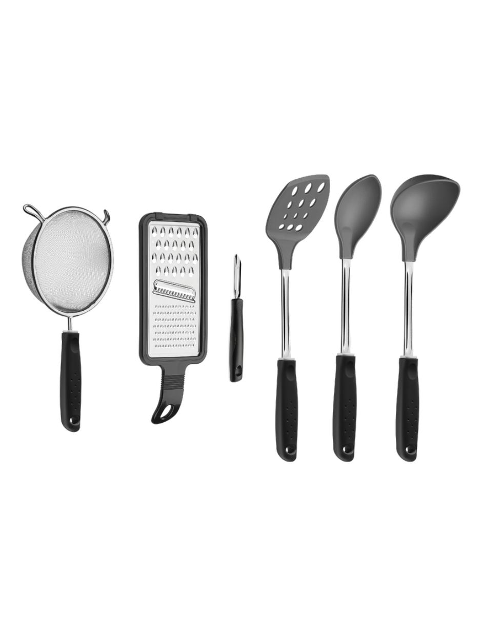 Set utensilios de Acero inoxidable y polipropileno Set utensilios de Acero inoxidable y polipropileno