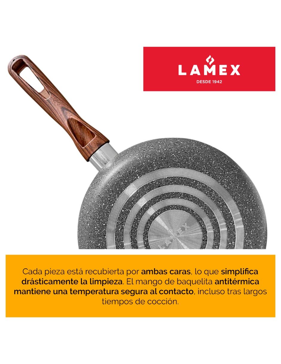 Sartén de Aluminio 3 piezas 5
