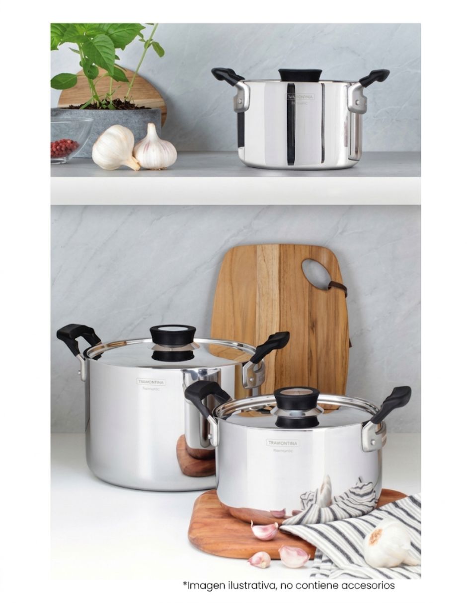 Batería de cocina de Acero inoxidable antiadherente Sin antiadherente 3 piezas piezas 6