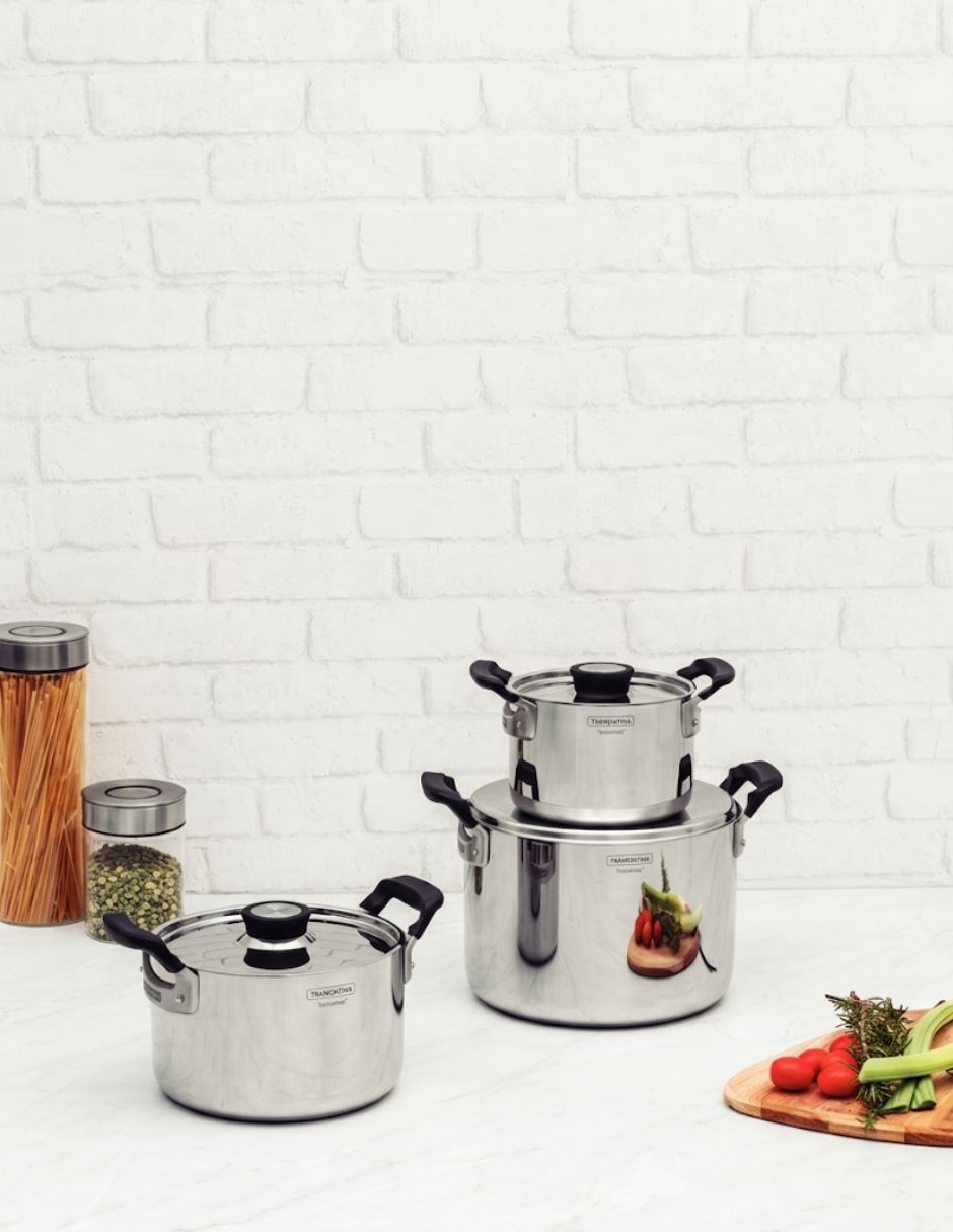 Batería de cocina de Acero inoxidable antiadherente Sin antiadherente 3 piezas piezas 7