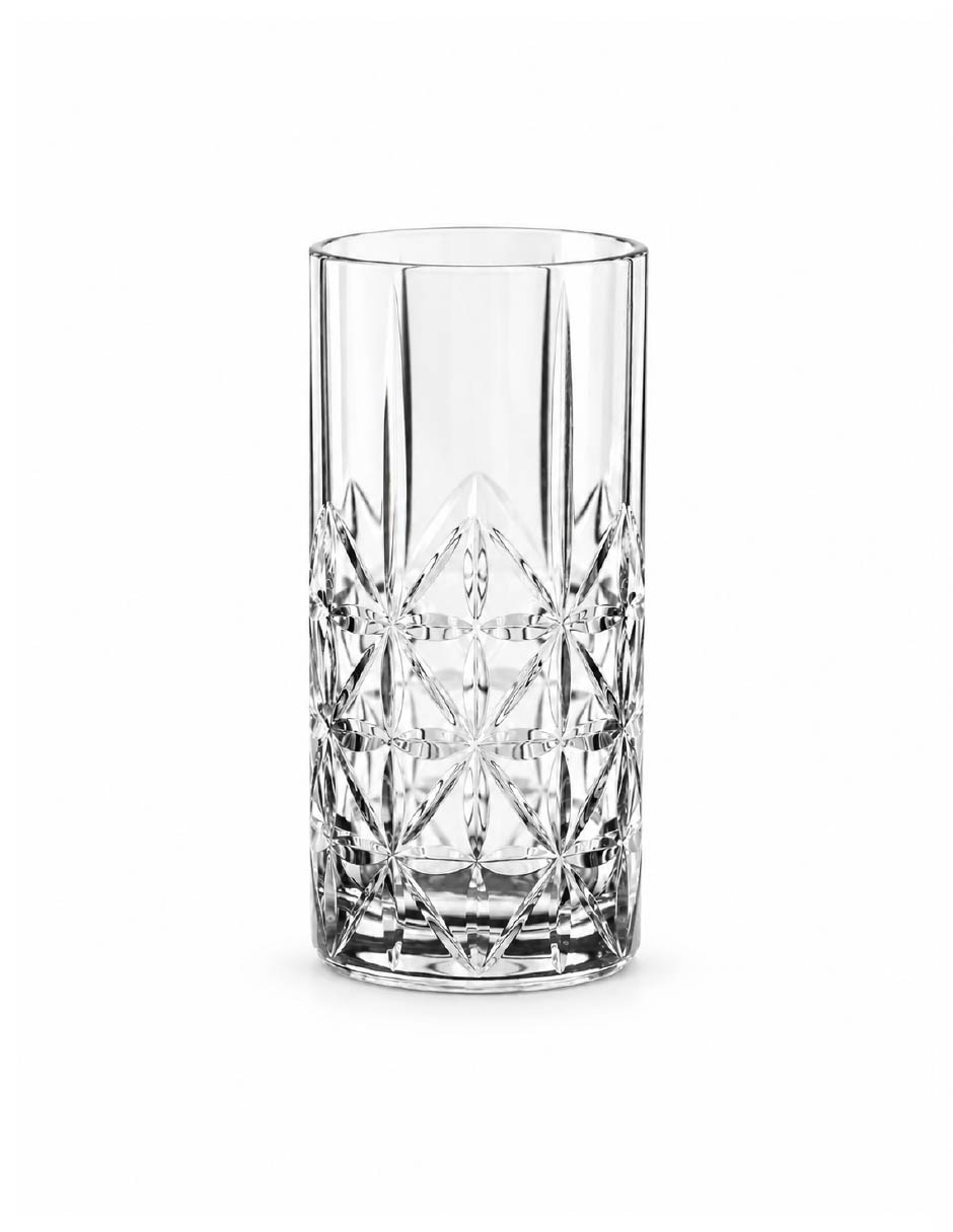 Vaso Largo de Vidrio con 6 piezas piezas