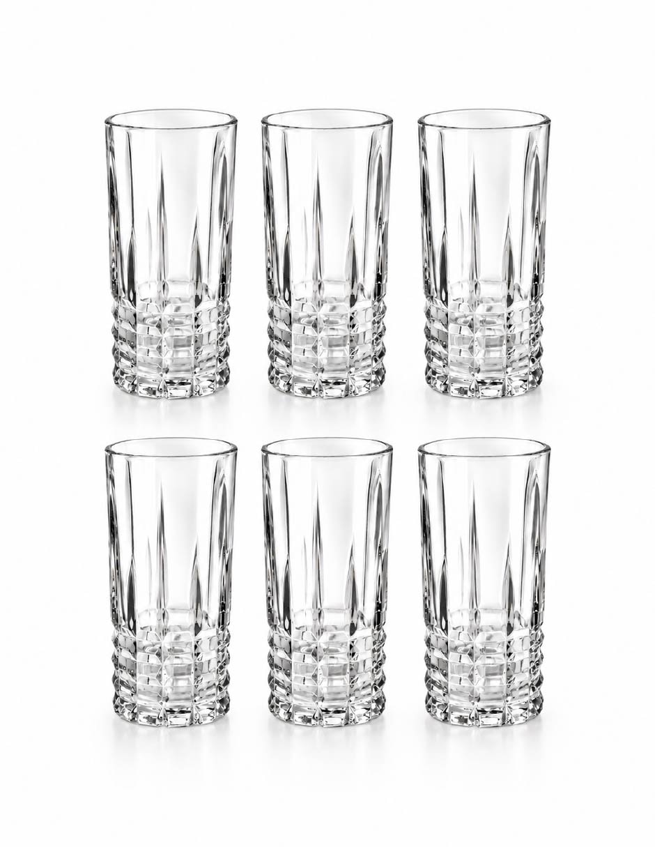 Vaso Largo de Vidrio con 6 piezas piezas 3