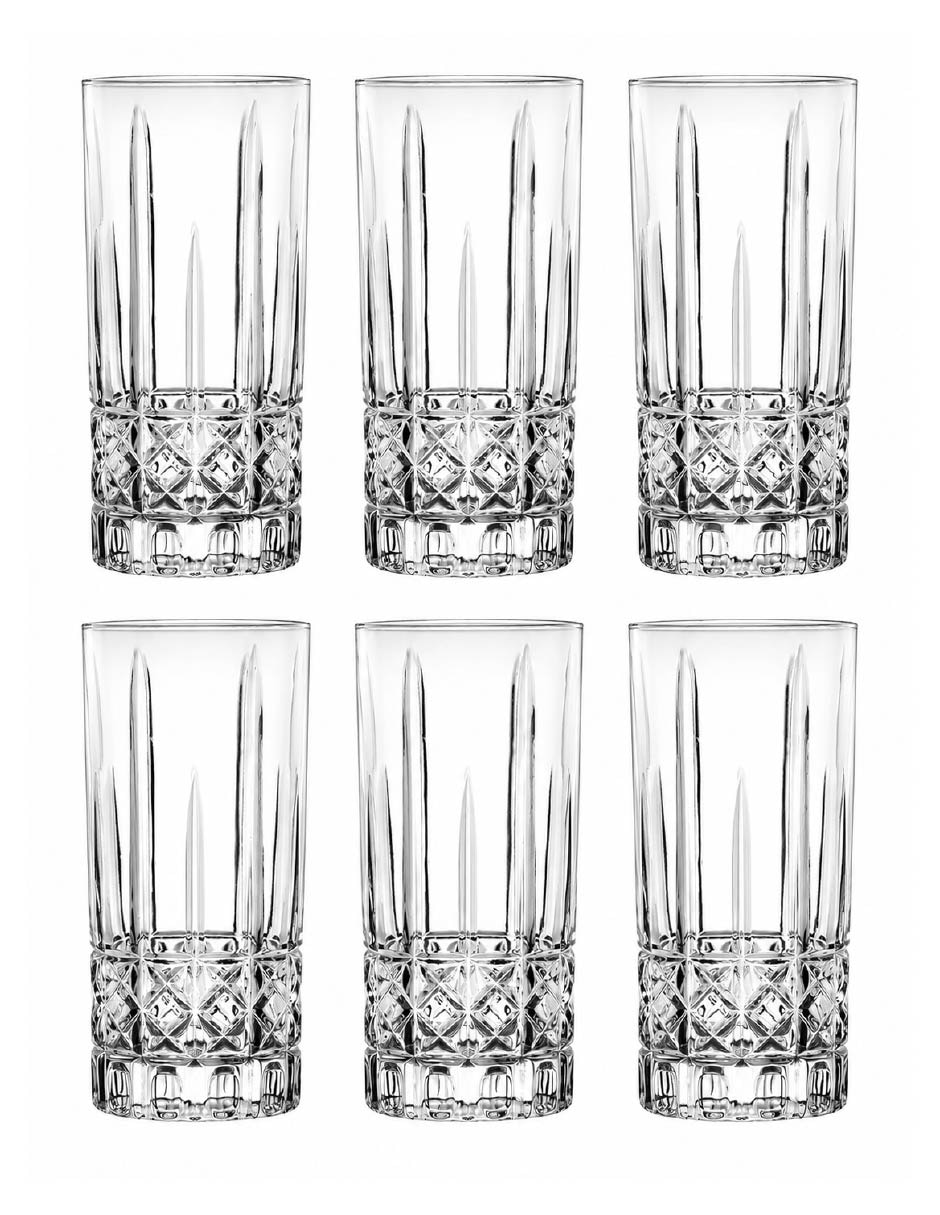 Vaso Largo de Vidrio con 6 piezas piezas 3