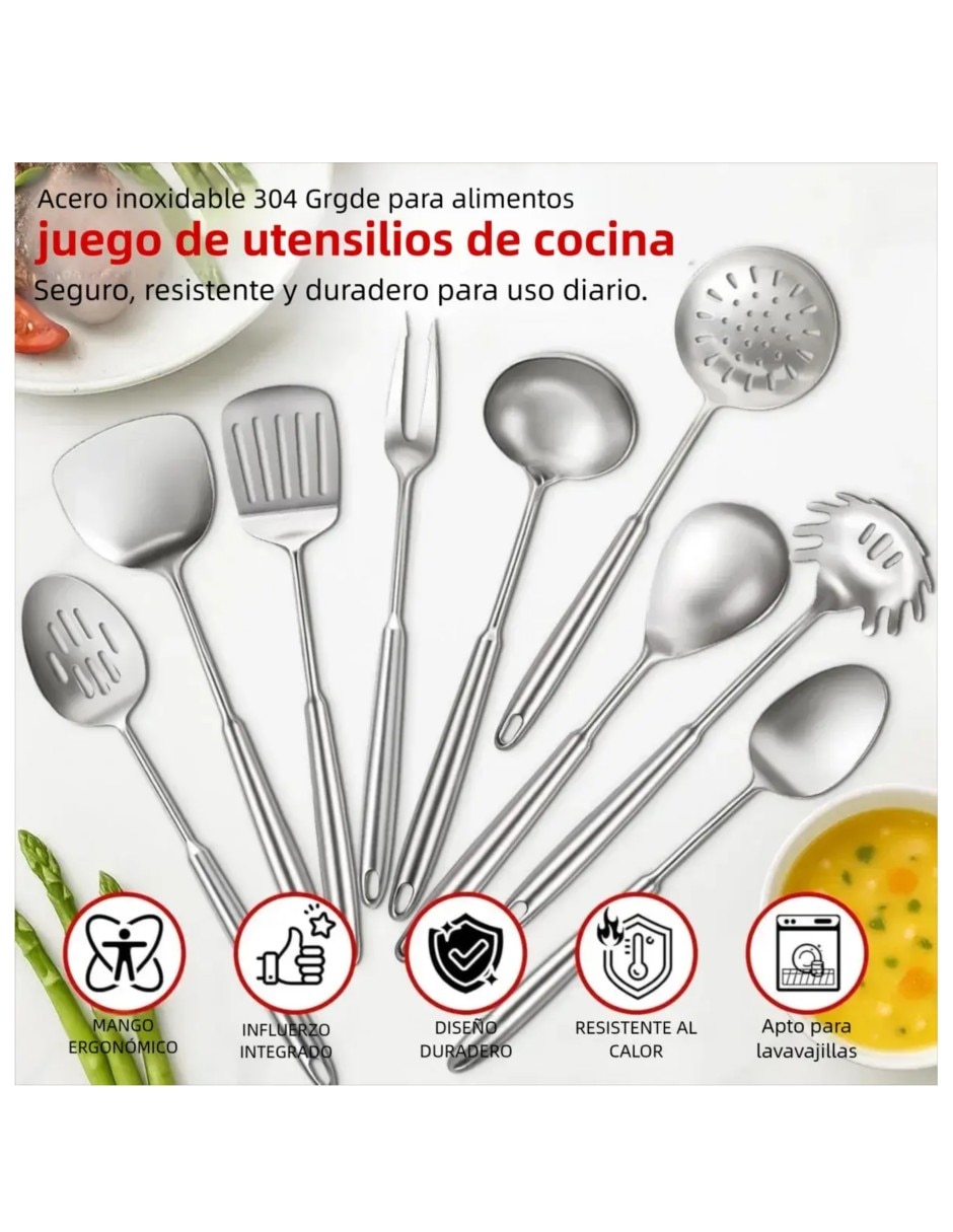 Set utensilios de ACERO AL CARBONO 2