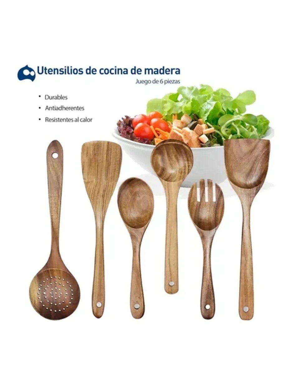 Set cubiertos de Madera 8 piezas piezas 2