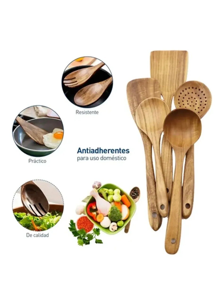 Set cubiertos de Madera 8 piezas piezas 3