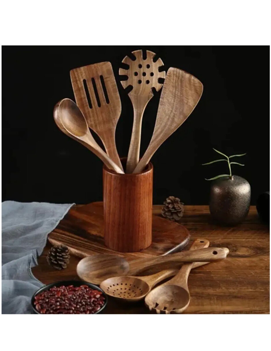 Set cubiertos de Madera 8 piezas piezas 4