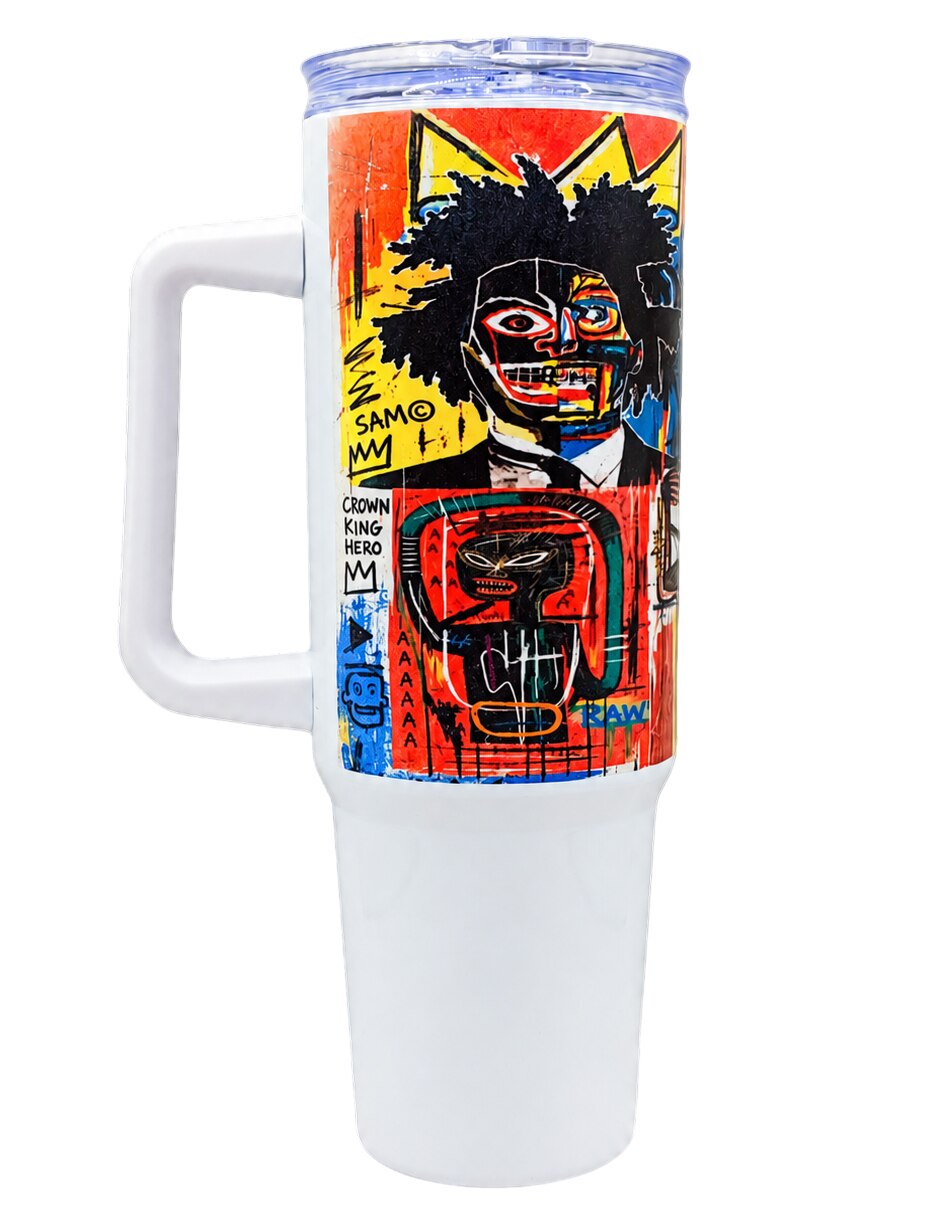 Termo de Acero inoxidable JEAN MICHEL BASQUIAT con tapa Rosca