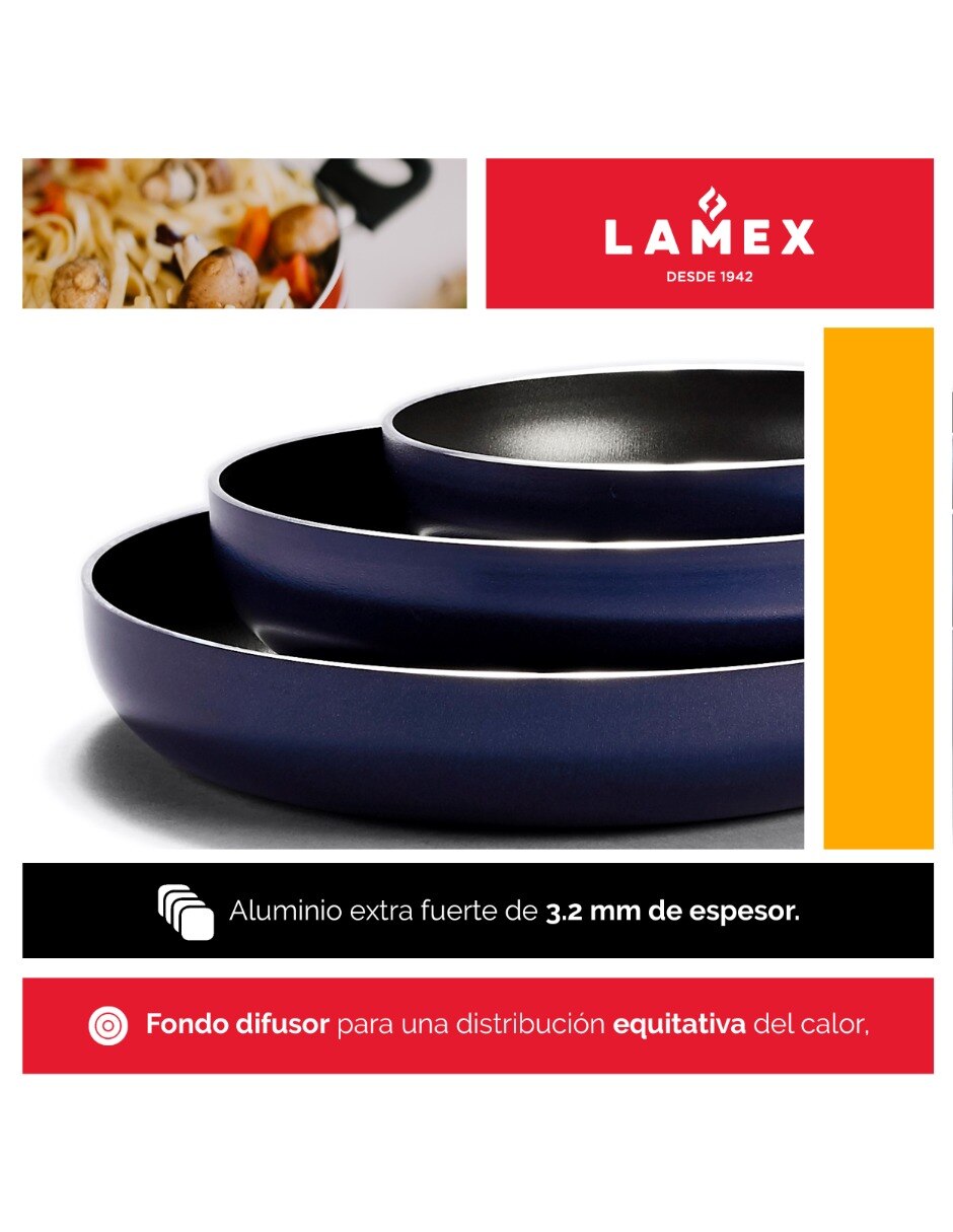 Set de sartenes de Aluminio 3 piezas