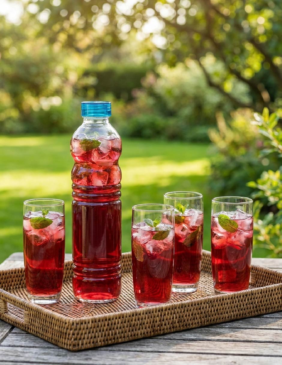 Set botella de agua de Vidrio con tapa No aplica 1 L