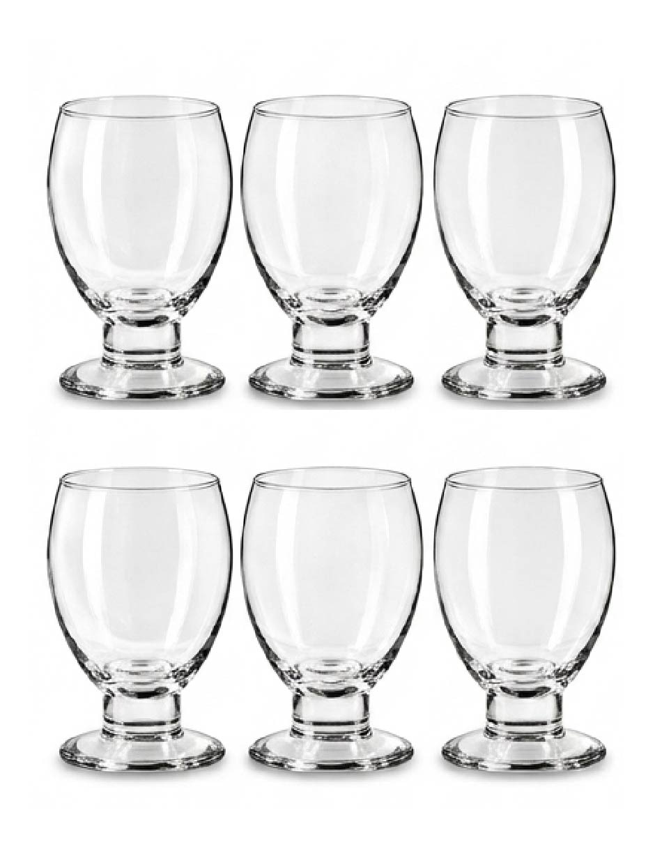 Copa/Set de copas para Agua de Vidrio 6 piezas piezas (si aplica)