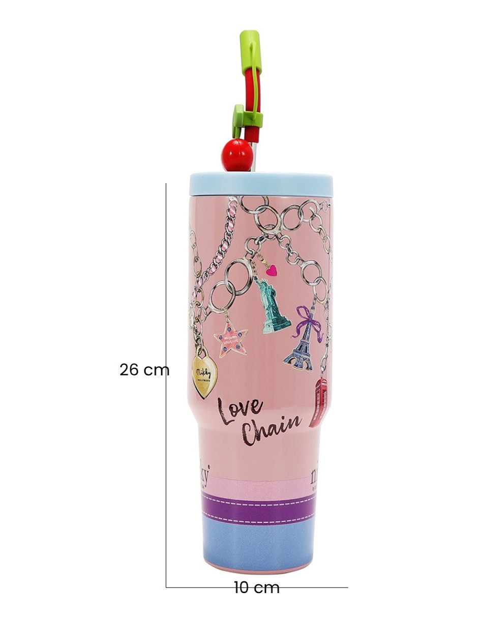 Termo de acero inoxidable Love Chain con tapa rosca 5