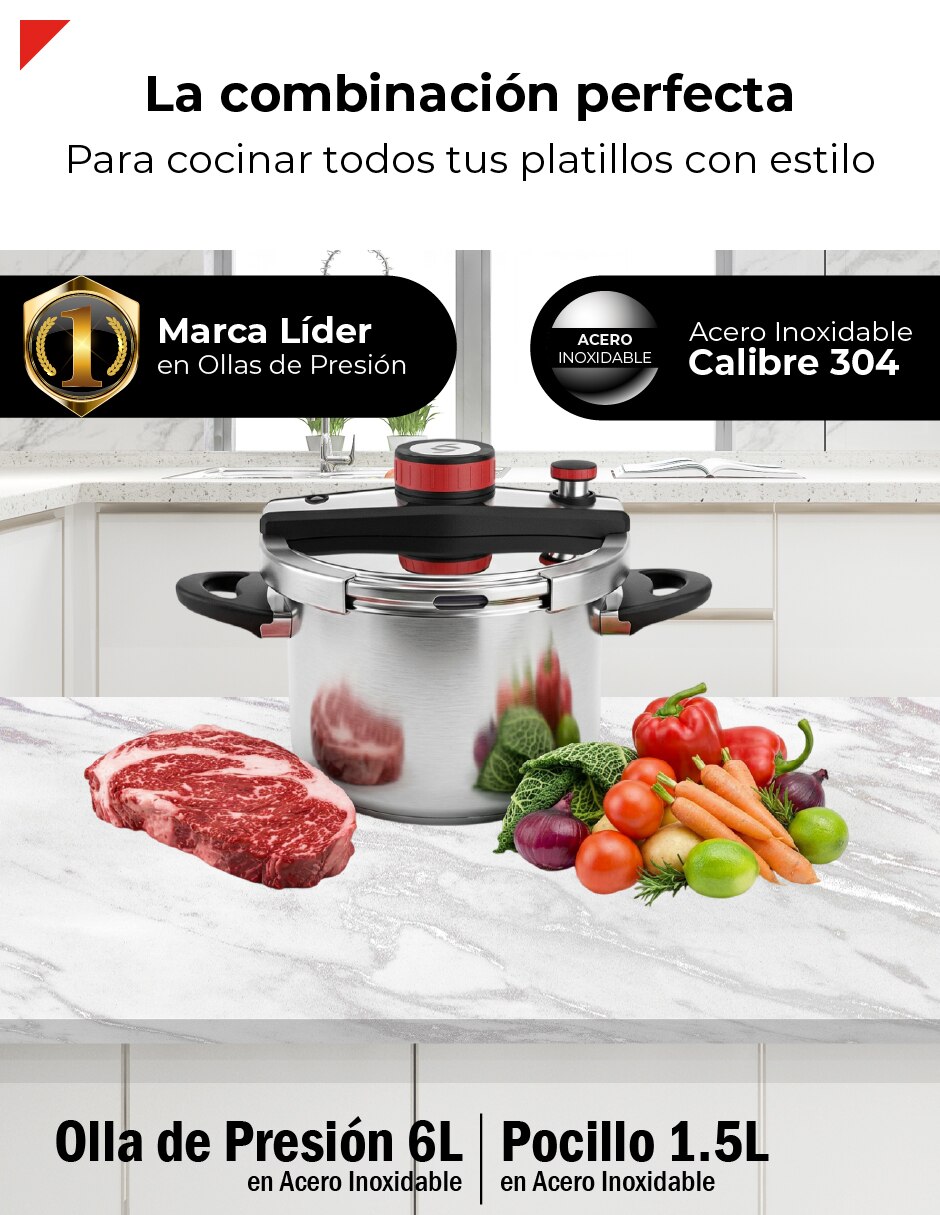 Set olla de presión sin familia 3