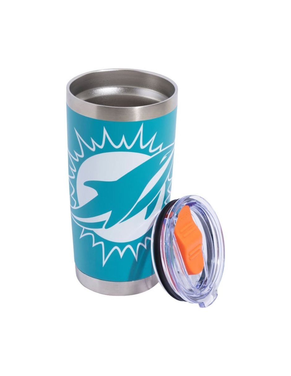 Termo doble pared de Acero inoxidable BIG LOGO MIAMI DOLPHINS con tapa A presión 2