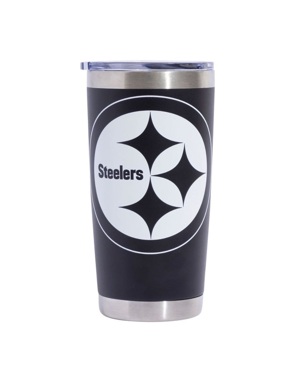 Termo doble pared de Acero inoxidable BIG LOGO PITTSBURGH STEELERS con tapa A presión