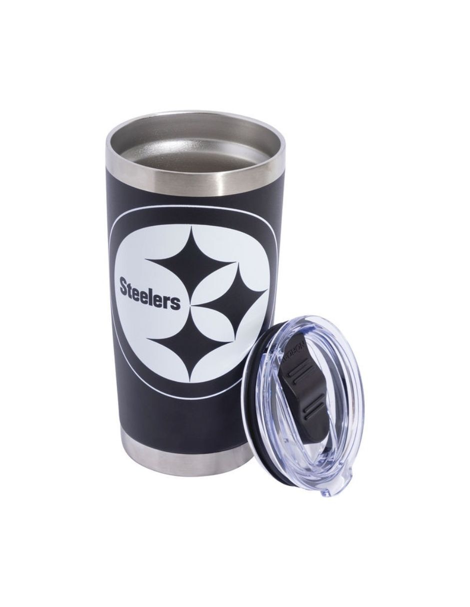 Termo doble pared de Acero inoxidable BIG LOGO PITTSBURGH STEELERS con tapa A presión