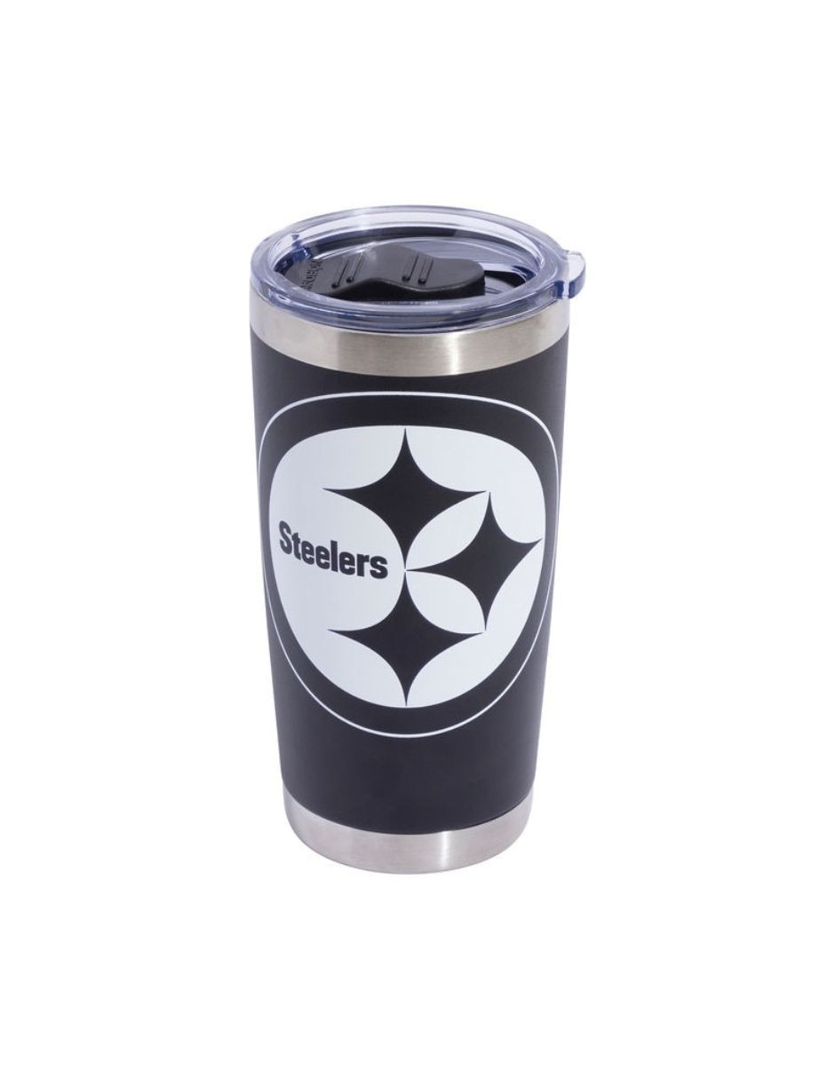 Termo doble pared de Acero inoxidable BIG LOGO PITTSBURGH STEELERS con tapa A presión
