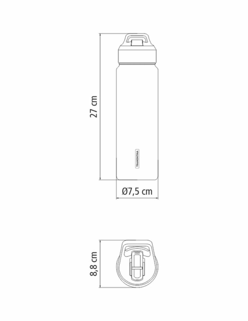 Termo doble pared de Acero inoxidable con tapa Rosca 7