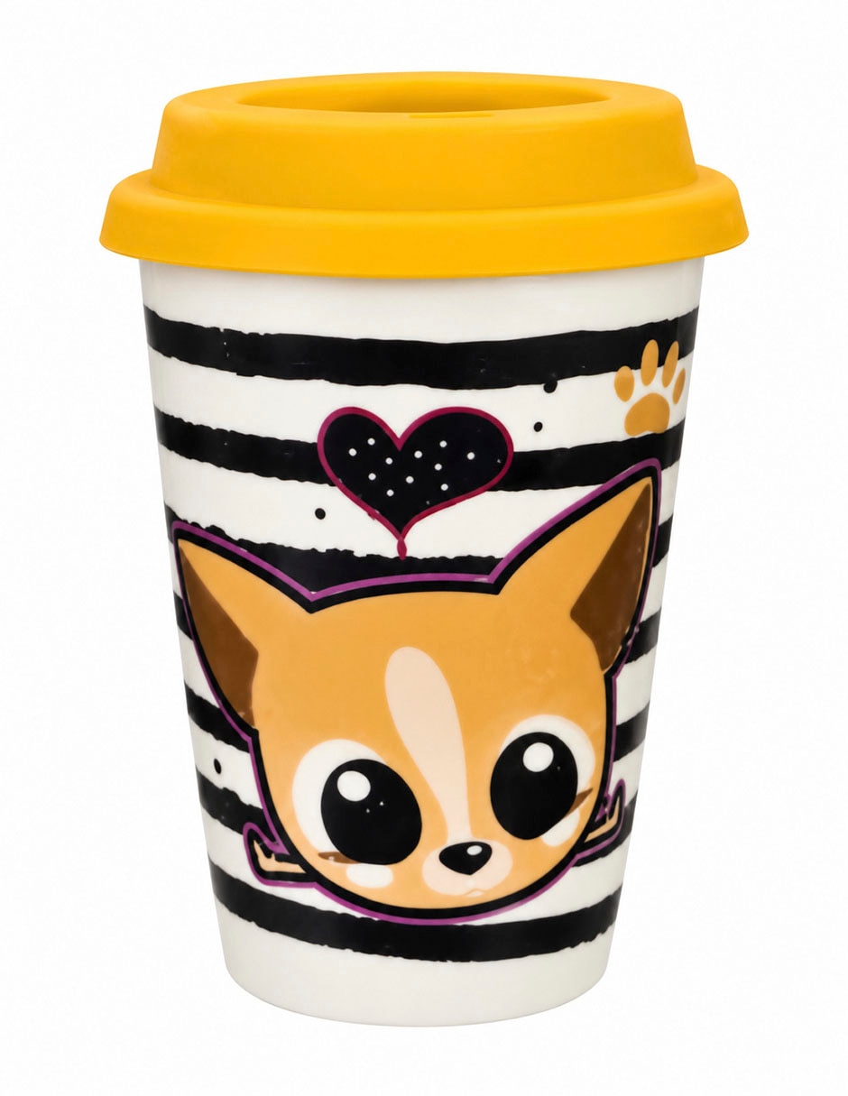 Vaso con tapa de Porcelana con 1 pieza piezas