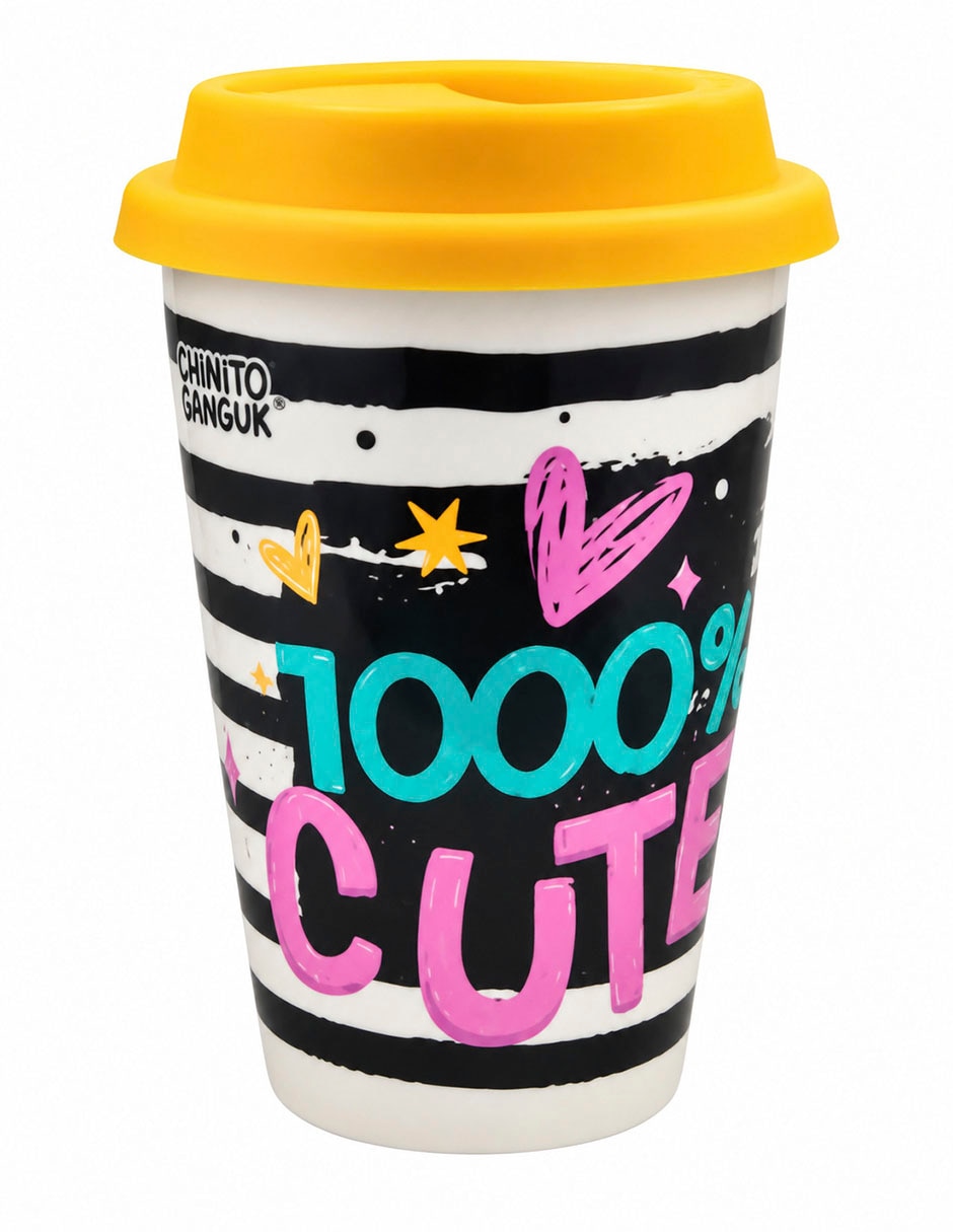 Vaso con tapa de Porcelana con 1 pieza piezas 2