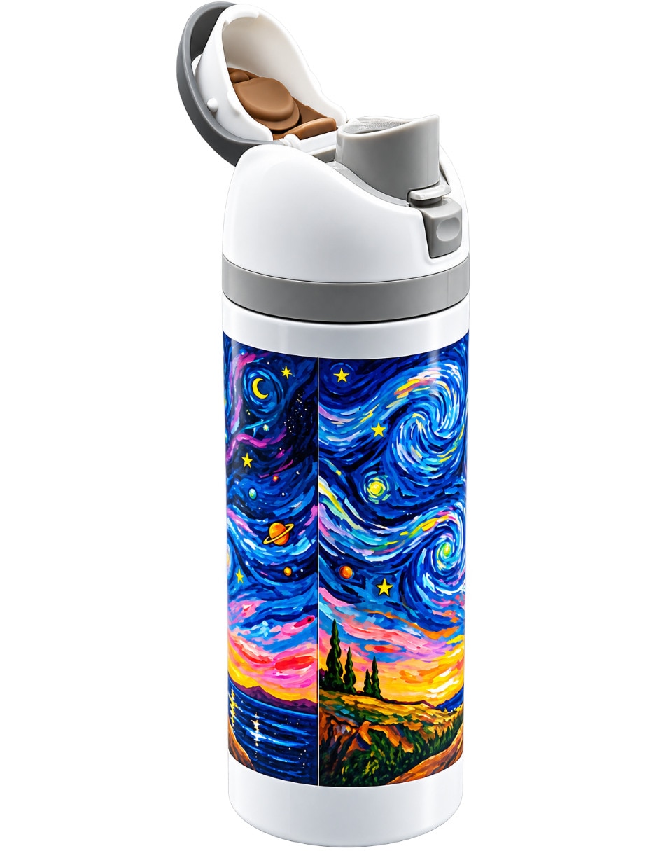 Termo de Acero inoxidable SNOOPY NOCHE ESTRELLADA con tapa Rosca 2