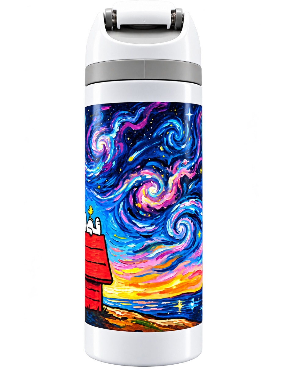 Termo de Acero inoxidable SNOOPY NOCHE ESTRELLADA con tapa Rosca 3