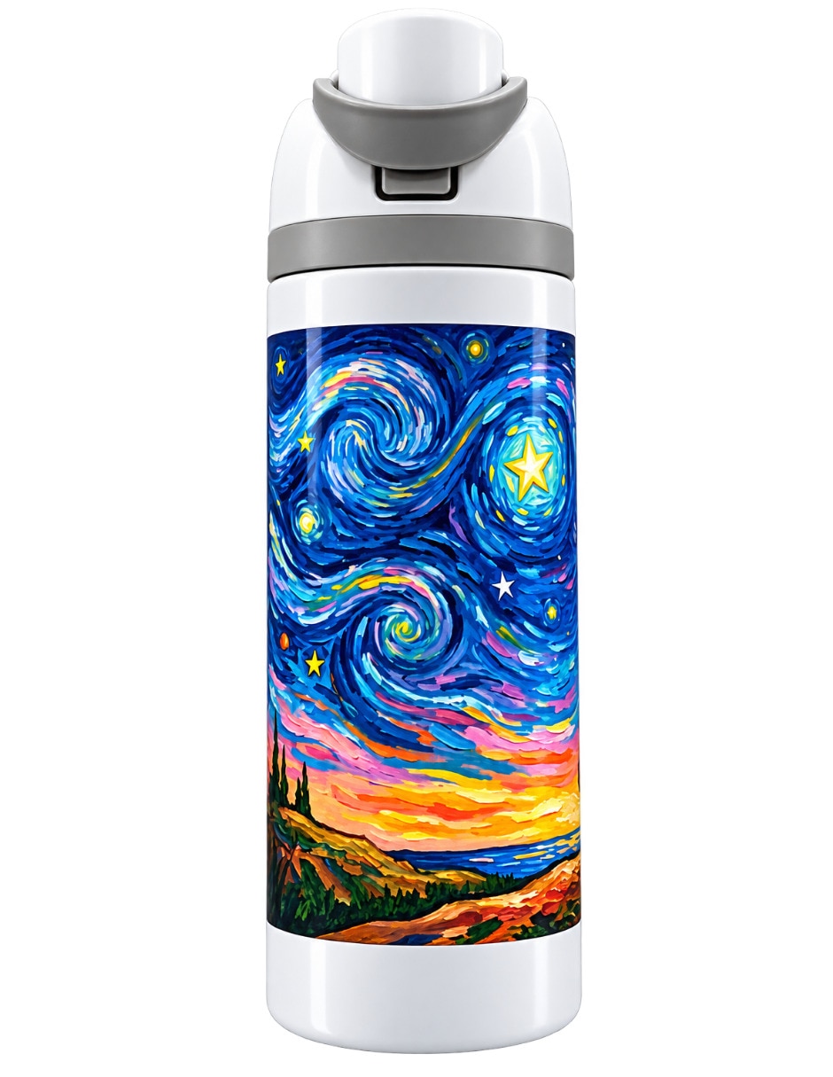 Termo de Acero inoxidable SNOOPY NOCHE ESTRELLADA con tapa Rosca 4