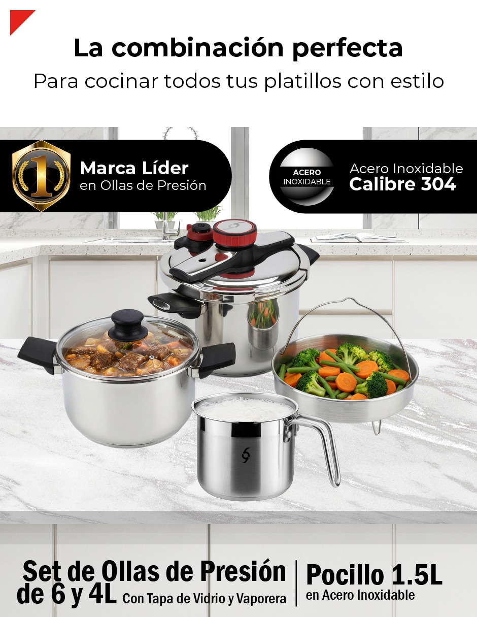 Set olla de presión sin familia 2
