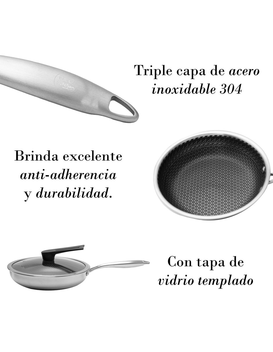 Sartén de Acero inoxidable 2 piezas 9