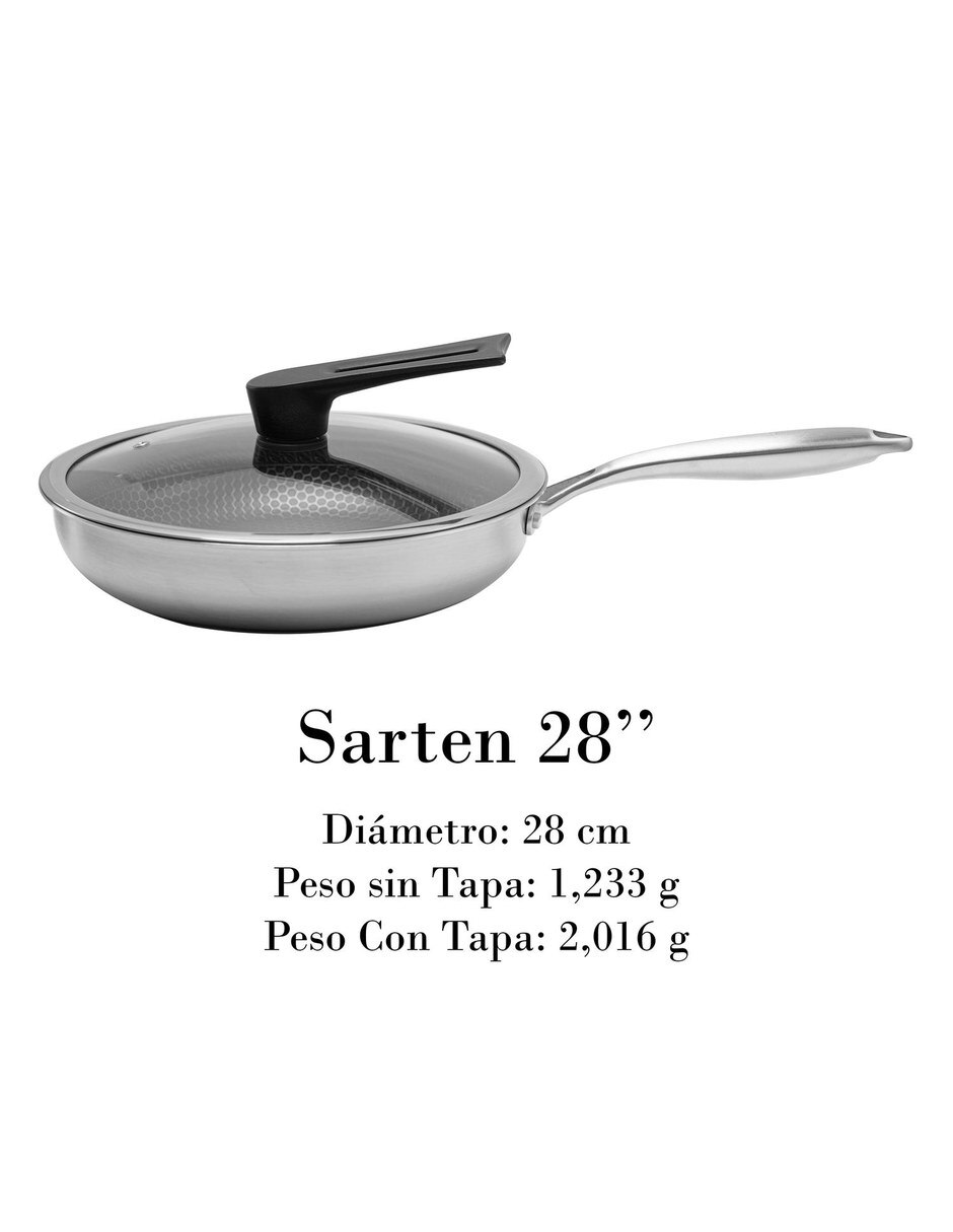 Sartén de Acero inoxidable 2 piezas 10