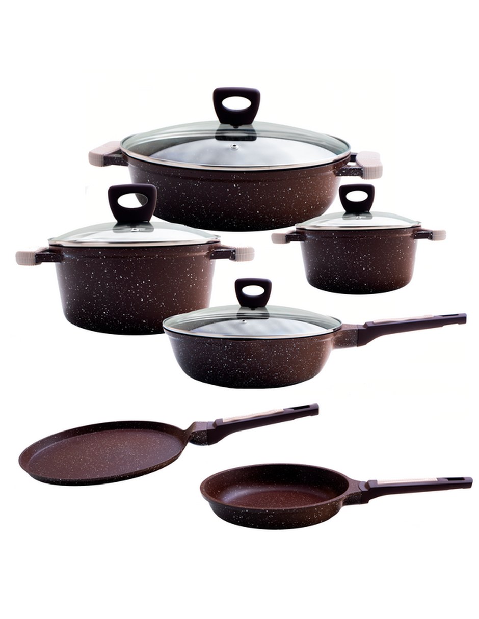 Batería de cocina de Aluminio antiadherente Cerámica 10 piezas piezas