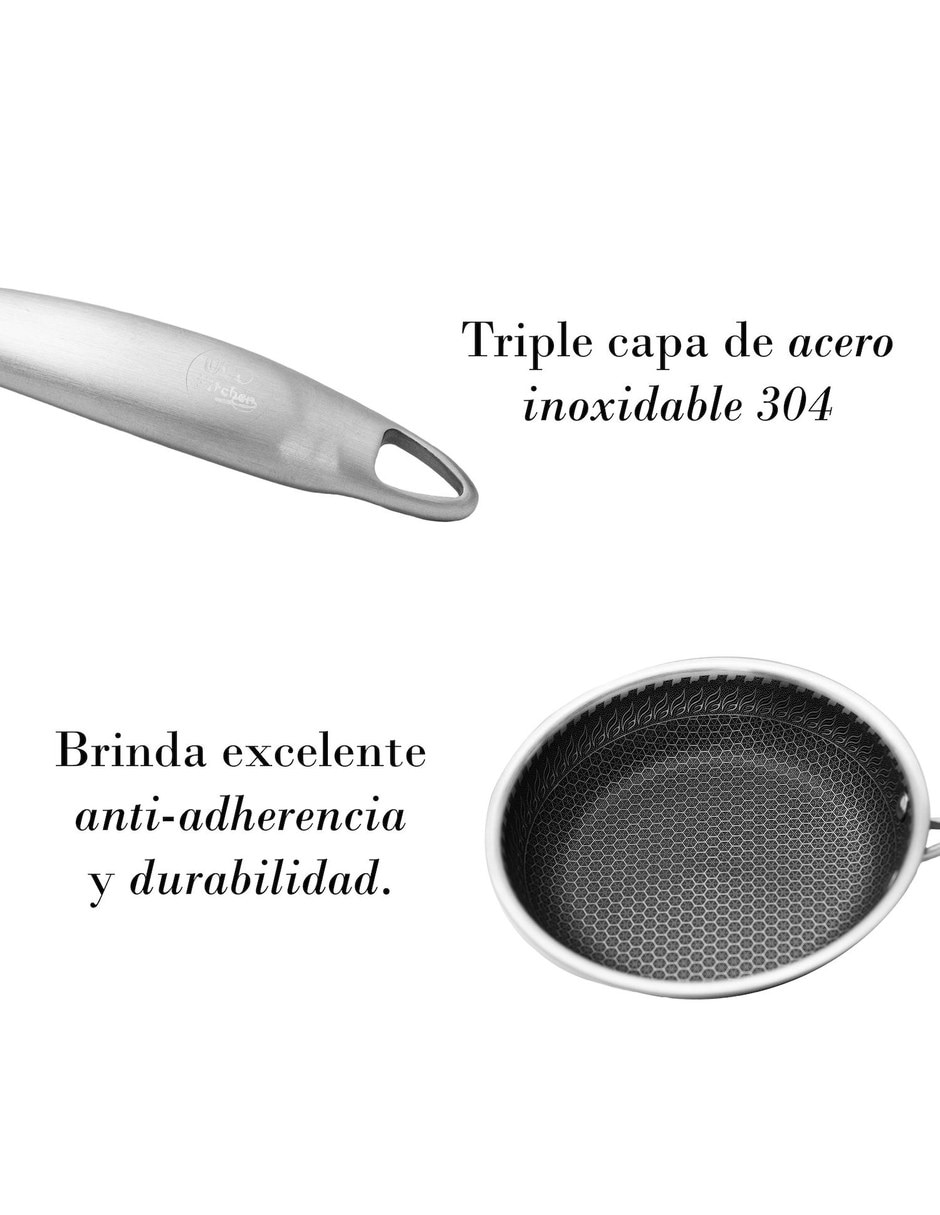 Sartén de Acero inoxidable 1 pieza 8
