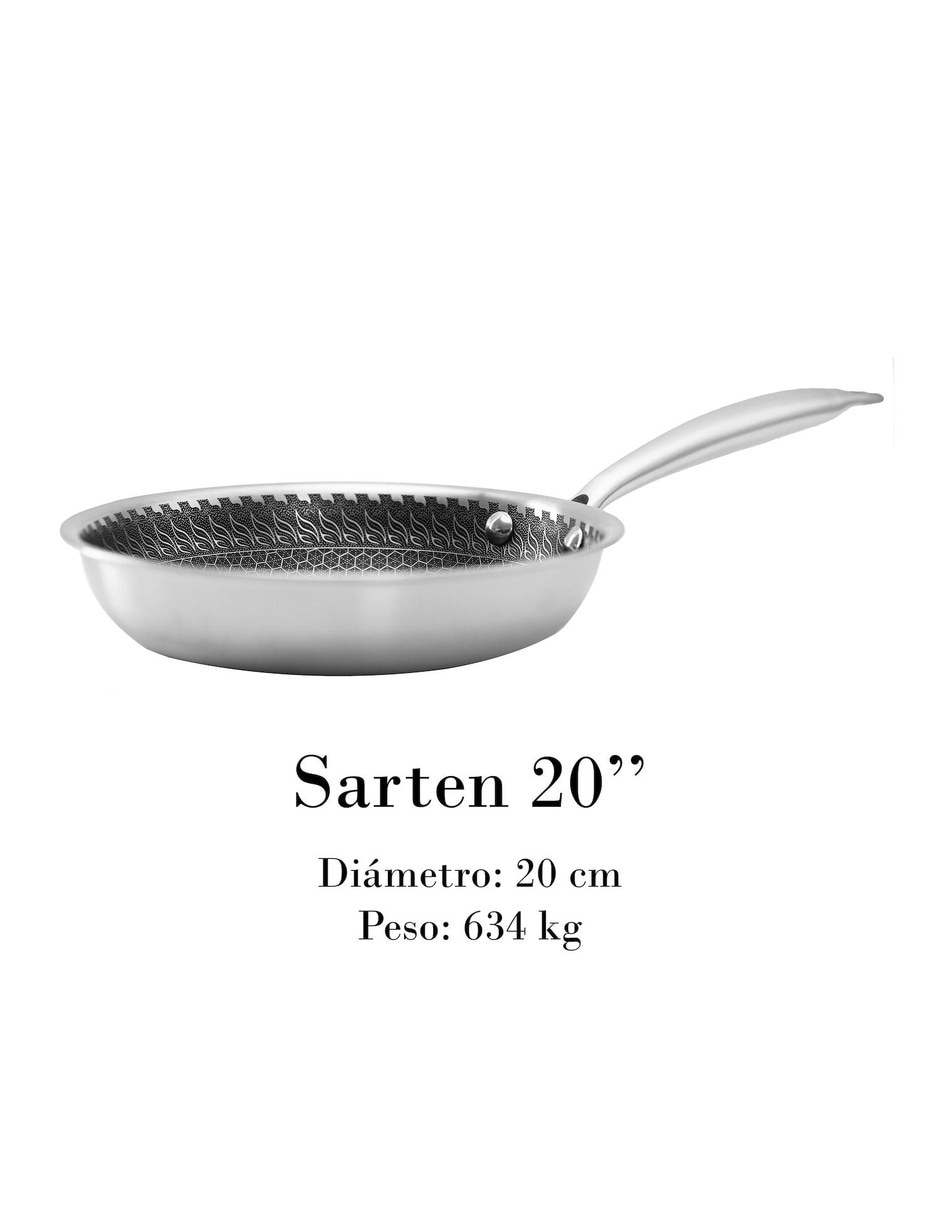 Sartén de Acero inoxidable 1 pieza 9
