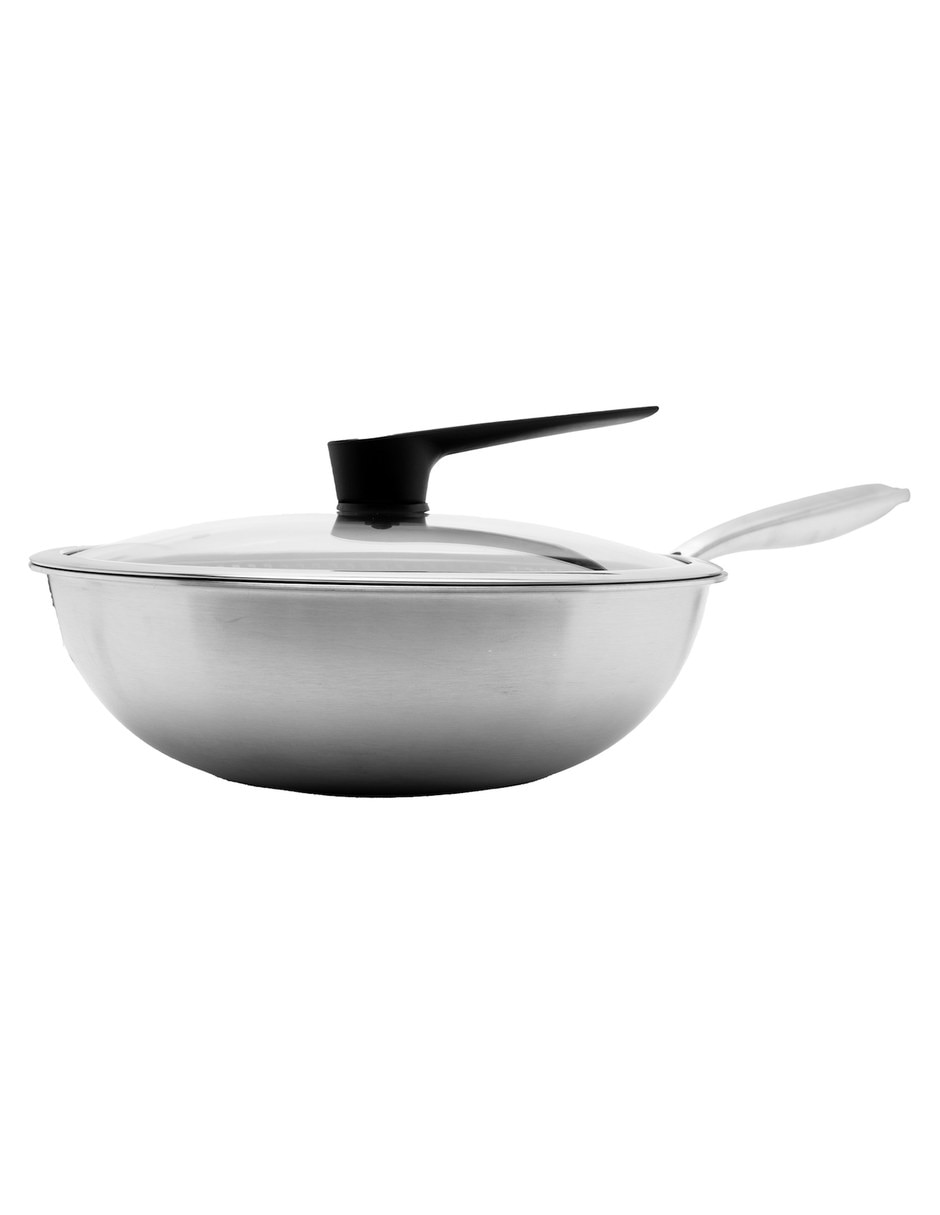 Sartén Wok de Acero inoxidable 5 piezas 2