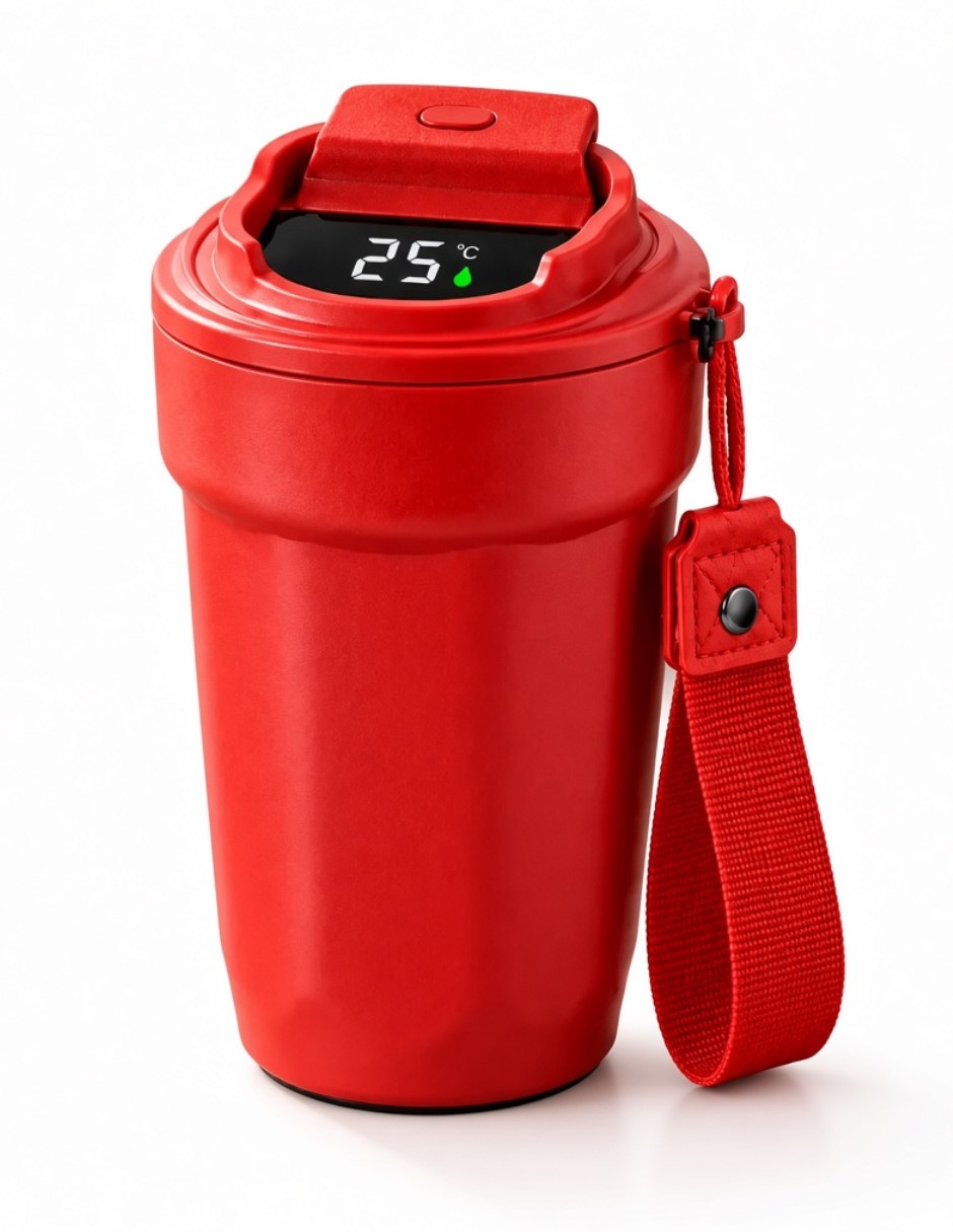 Termo de Acero inoxidable Lector de Temperatura con Pantalla Inteligente con tapa Flip top 1