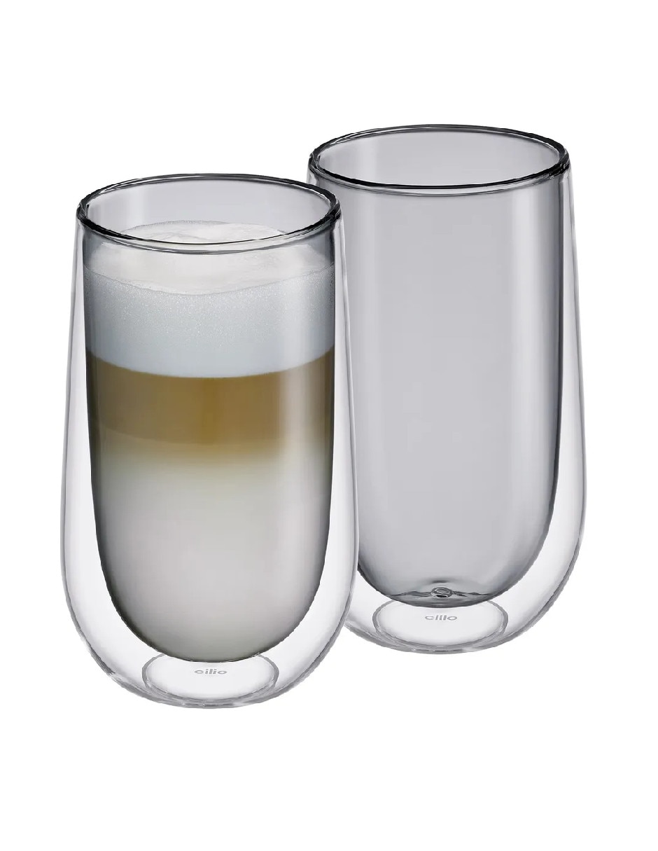 Vaso doble pared Verona de Vidrio borosilicato con 2 piezas piezas