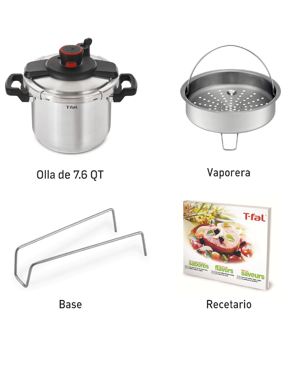 Olla de presión de acero inoxidable de 7.6 litros